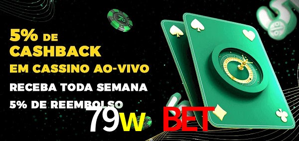 Promoções do cassino ao Vivo 79w bet
